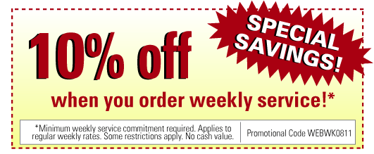 weekly service discount housekeeping